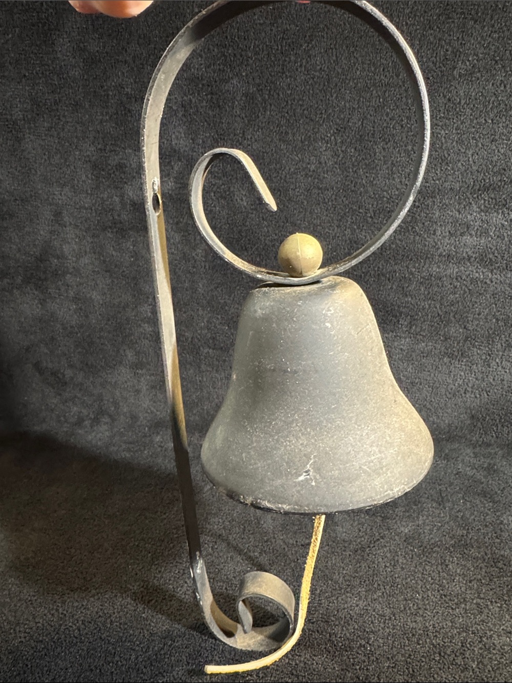 Rustic Black Metal Wall Bell - Decorative Home Wall Decor